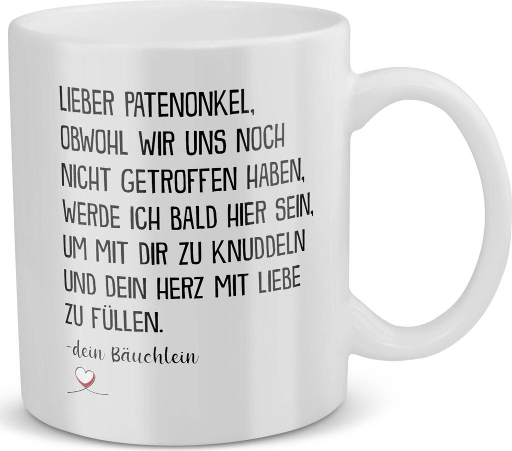 22Feels Du Wirst Patenonkel Schwangerschaft Geschenk Männer Taufpate Taufe Pate Schwanger Babyparty Babyshower Geschenkidee Kaffeetasse Haferl Geb...
