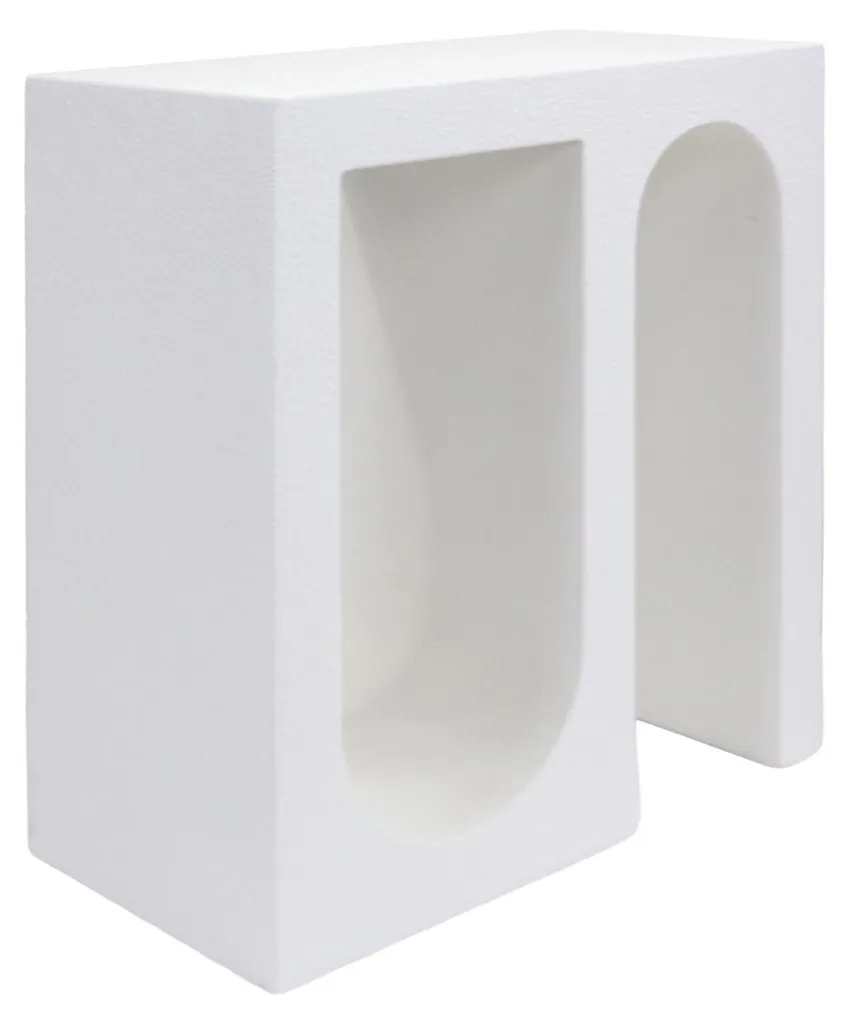 Table de chevet gain de place pour chambre étroite en MDF blanc 55cm