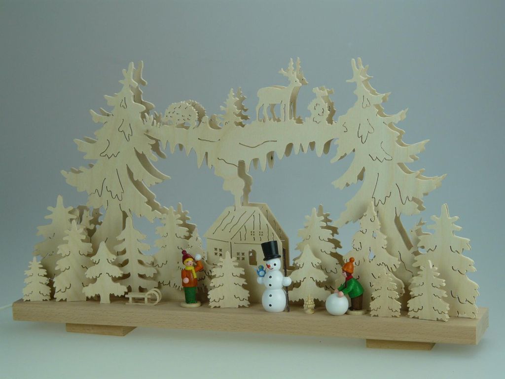 Original Erzgebirgischer Marken Schwibbogen Lichterbogen 50 x 31 cm S50-2_204