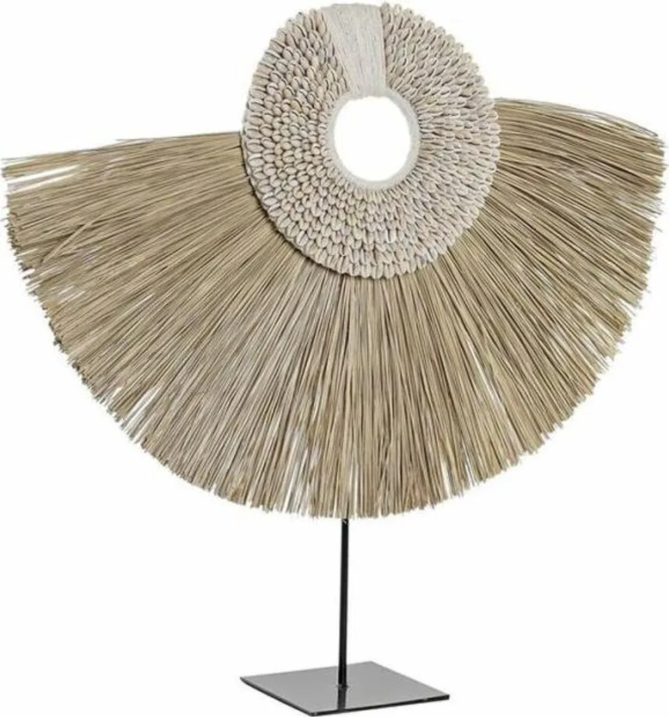Figurine DKD Home Decor Noire en Fer et Jute Ethnique 55 x 12 x 53 cm