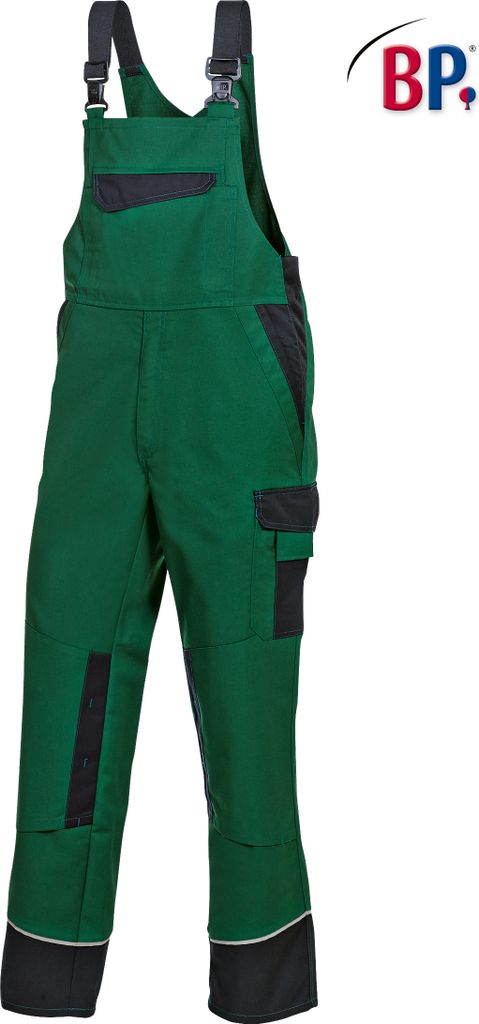 BP Latzhose - mittelgrün/schwarz - 52n