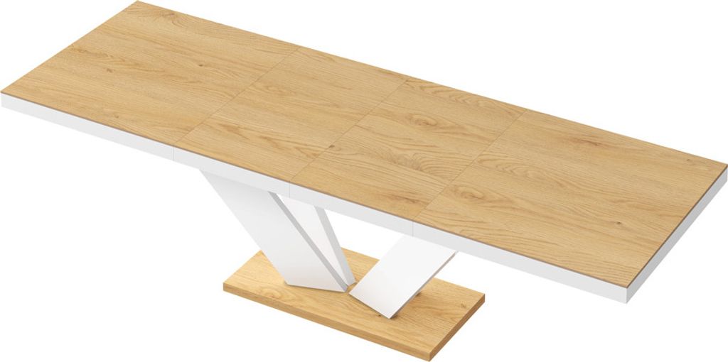 Design Esstisch Tisch HEU-111 Hochglanz ausziehbar 160 bis 256 cm