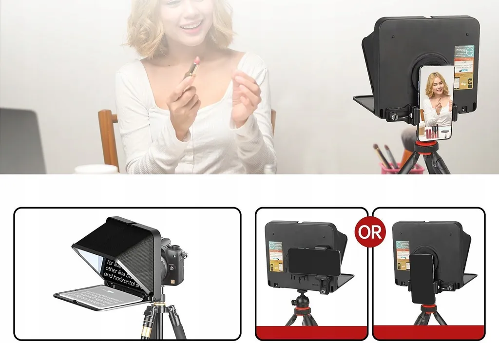 Lensgo Autocue TC7 Téléprompteur Compact pour Smartphone et Tablette - 7