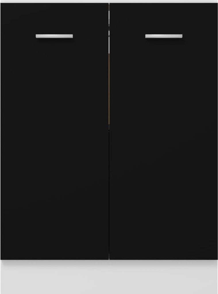 vidaXL Szafka dolna czarna 60x46x81,5 cm materiał Zdjęcie produktu 4