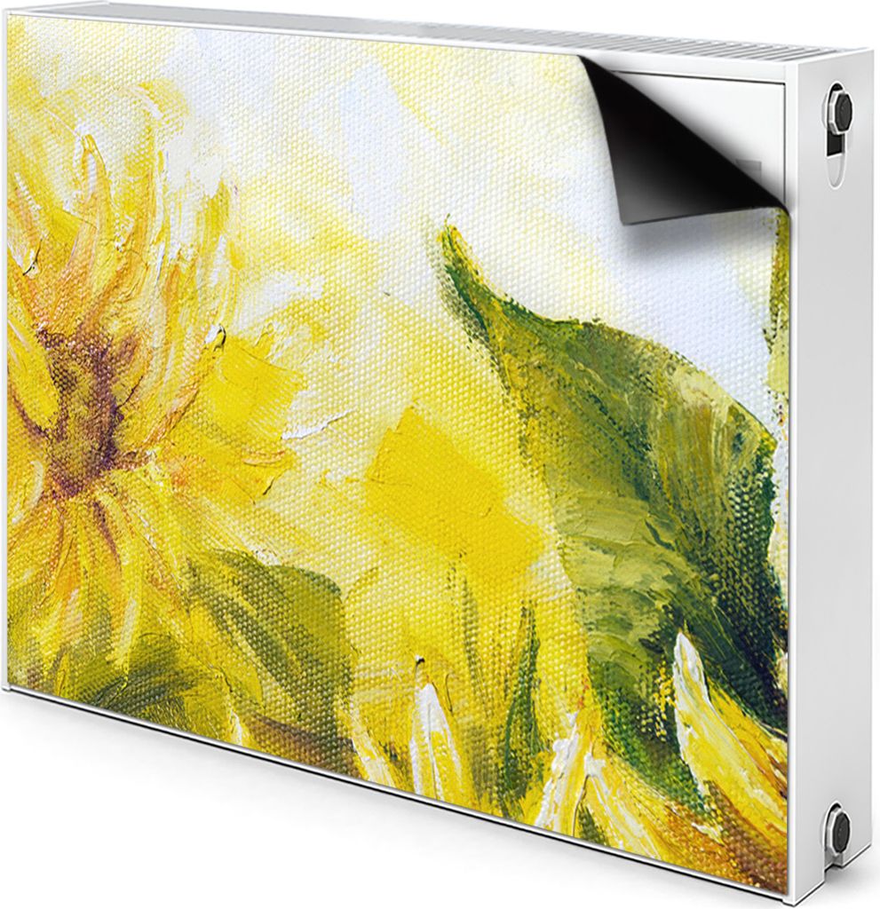 Magnet Radiator Magnet Mat Heizkörperverkleidung Heizkörper-Abdeckung Heizung 100x60 cm - Sonnenblumen