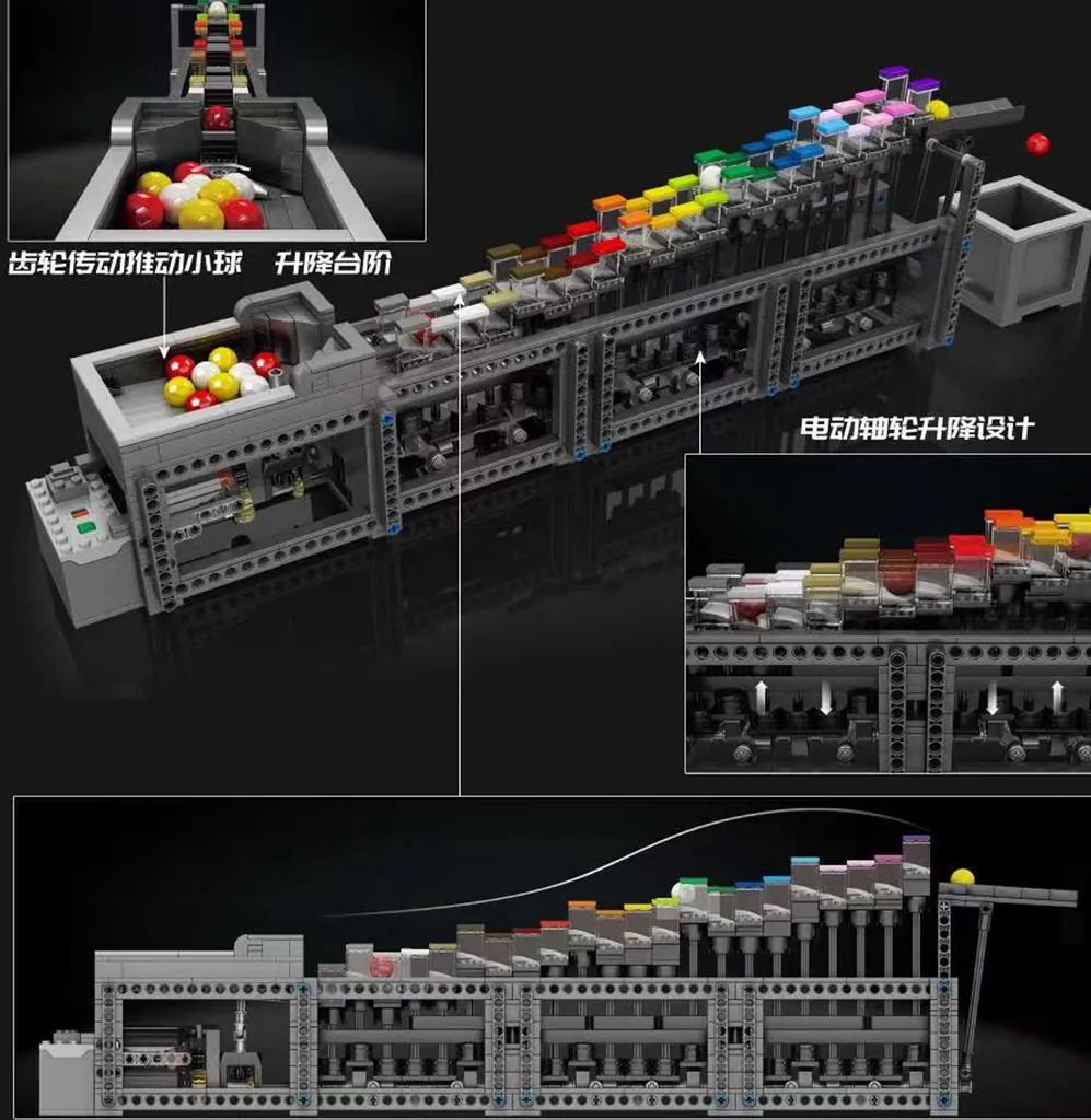 Rainbow Stepper 26004 Mould King Blocs à Emboîter Mécanisme Dynamique