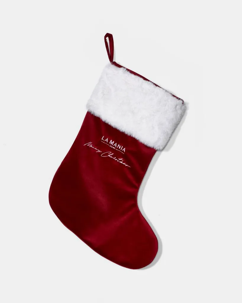 Bas de Noël royal pour décoration de cheminée et ambiance féerique chic