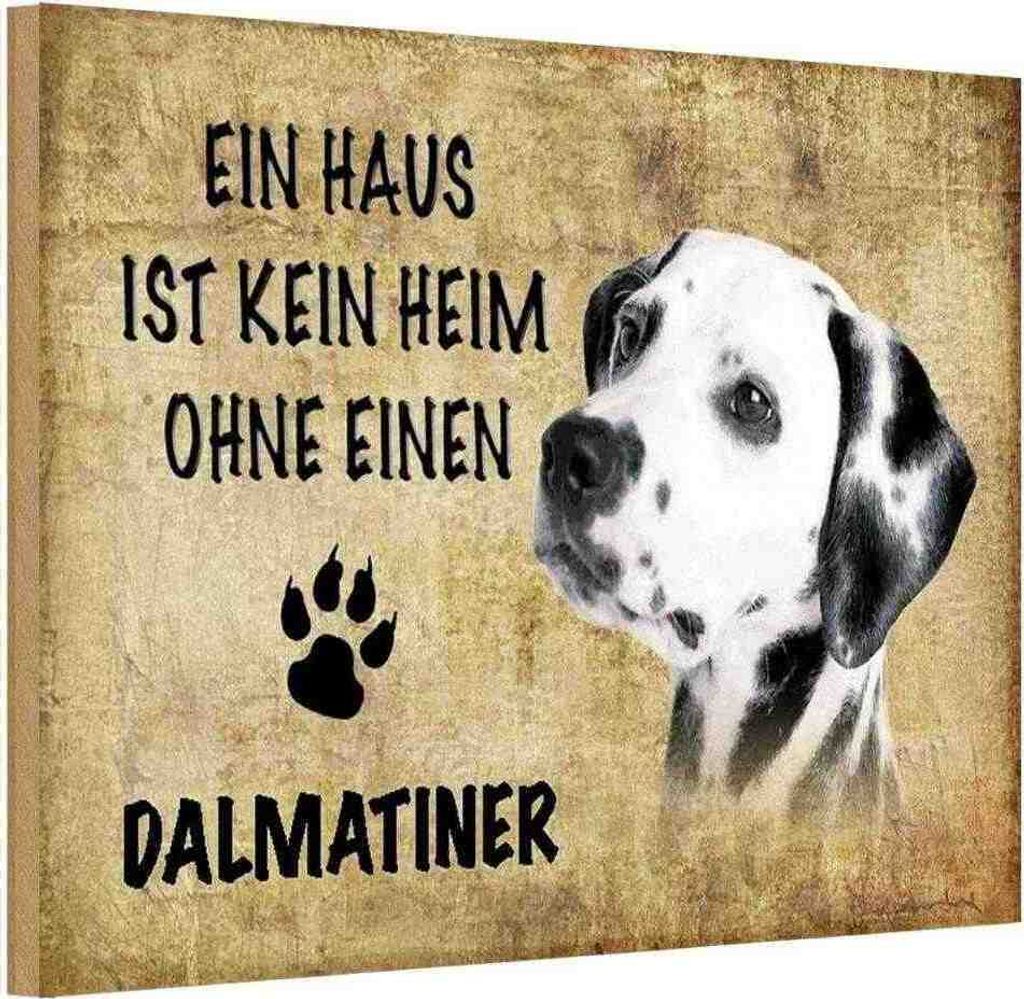 vianmo Holzschild 12x18 cm Dalmatiner Hund ohne kein Heim Tier Haustier