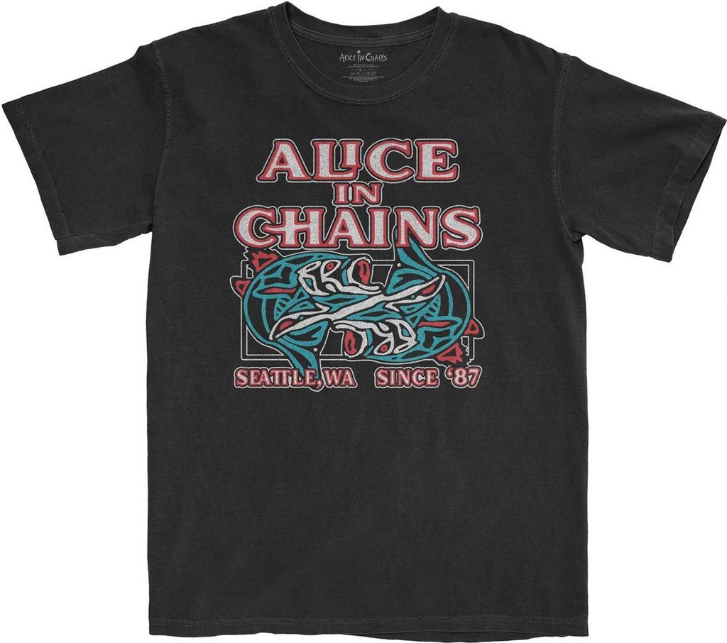 Alice In Chains - T-Shirt für Herren/Damen Uni RO4018 (M) (Schwarz)
