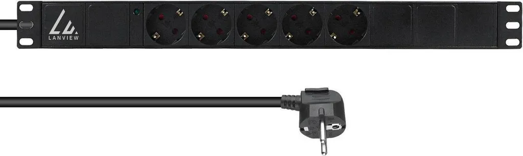 Alimentation pour Rack 19 Pouces 1U Lanview 5 Prises pour Armoire Réseau