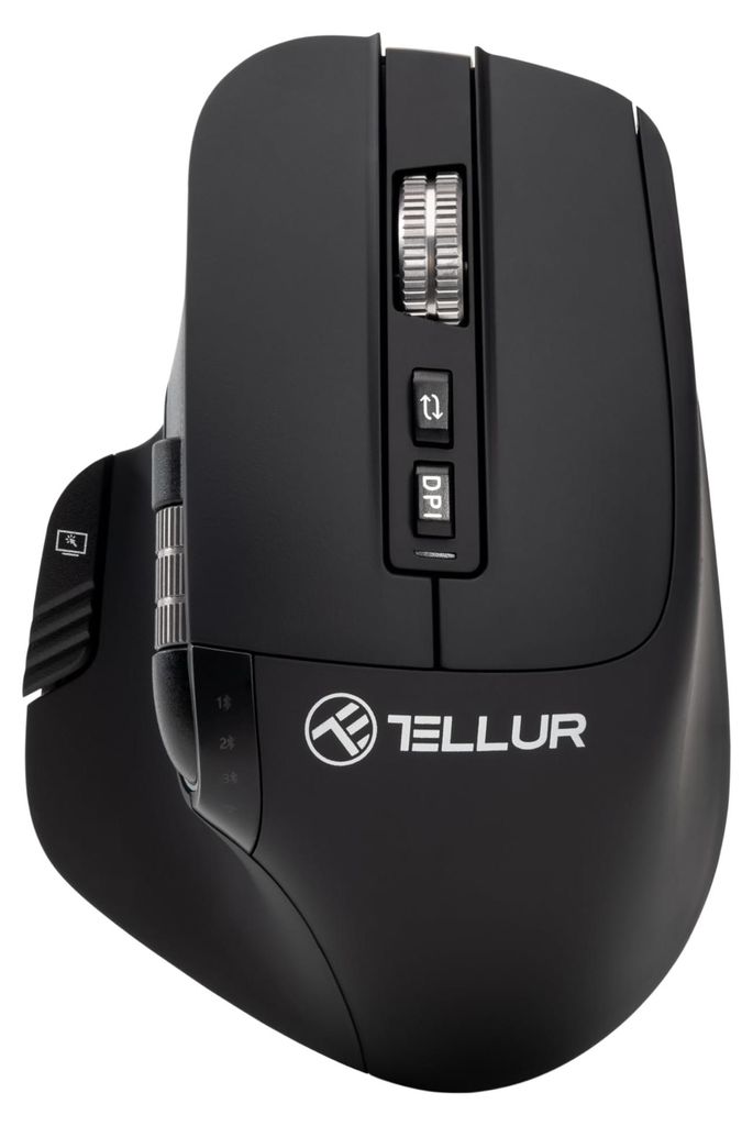 Paralume per mouse senza fili Tellur, Bluetooth, nero Immagine del prodotto 