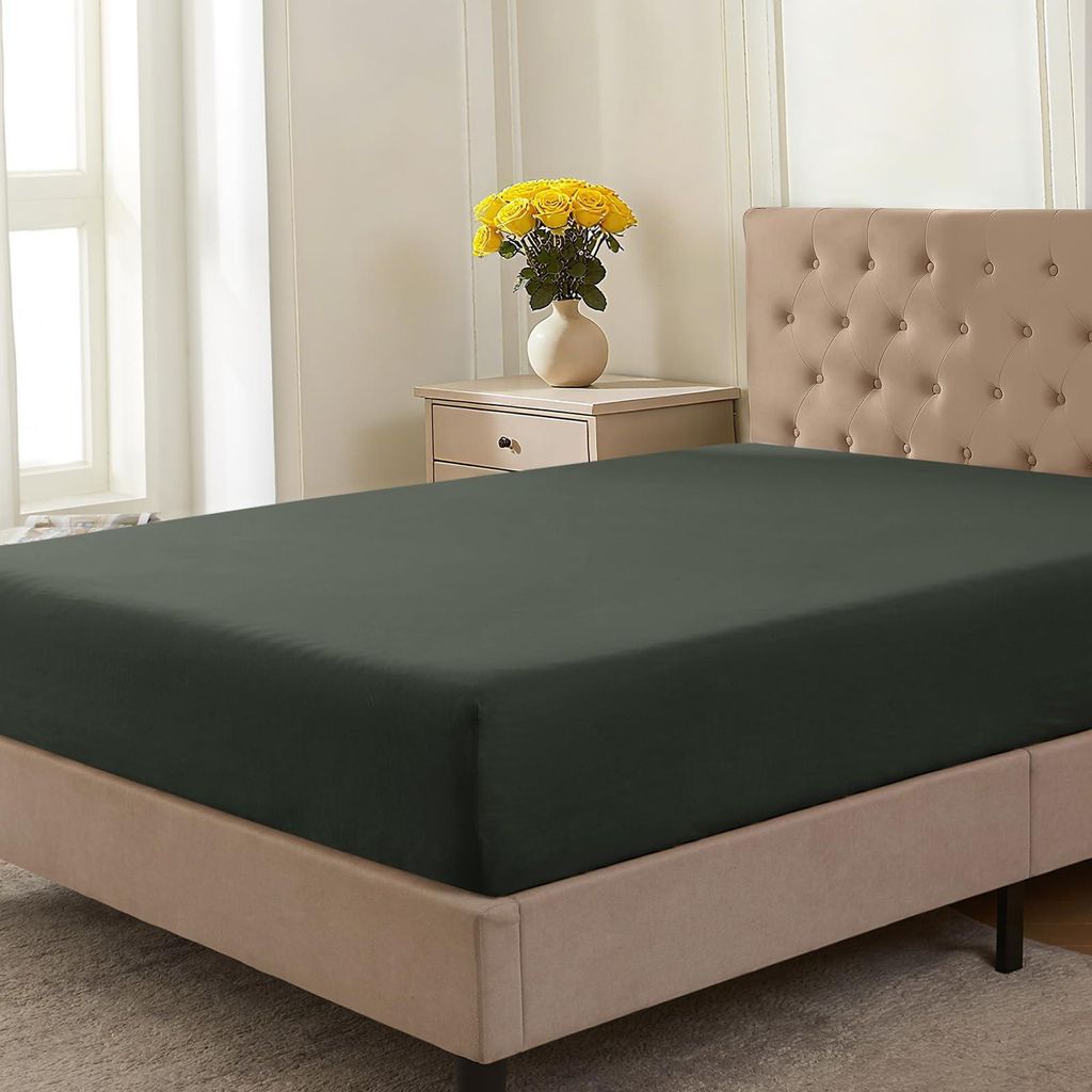 Spannbettlaken 180 x 200 cm, 100 % Baumwolljersey, -, für Matratzen bis 25 cm Höhe, anthrazit