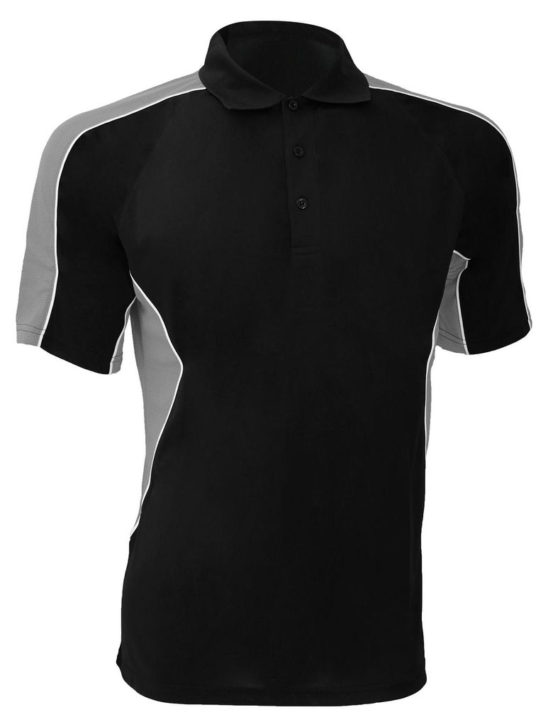 Gamegear Cooltex Active Herren Polo-Shirt, Kurzarm FK377 (S) (Schwarz/Grau)