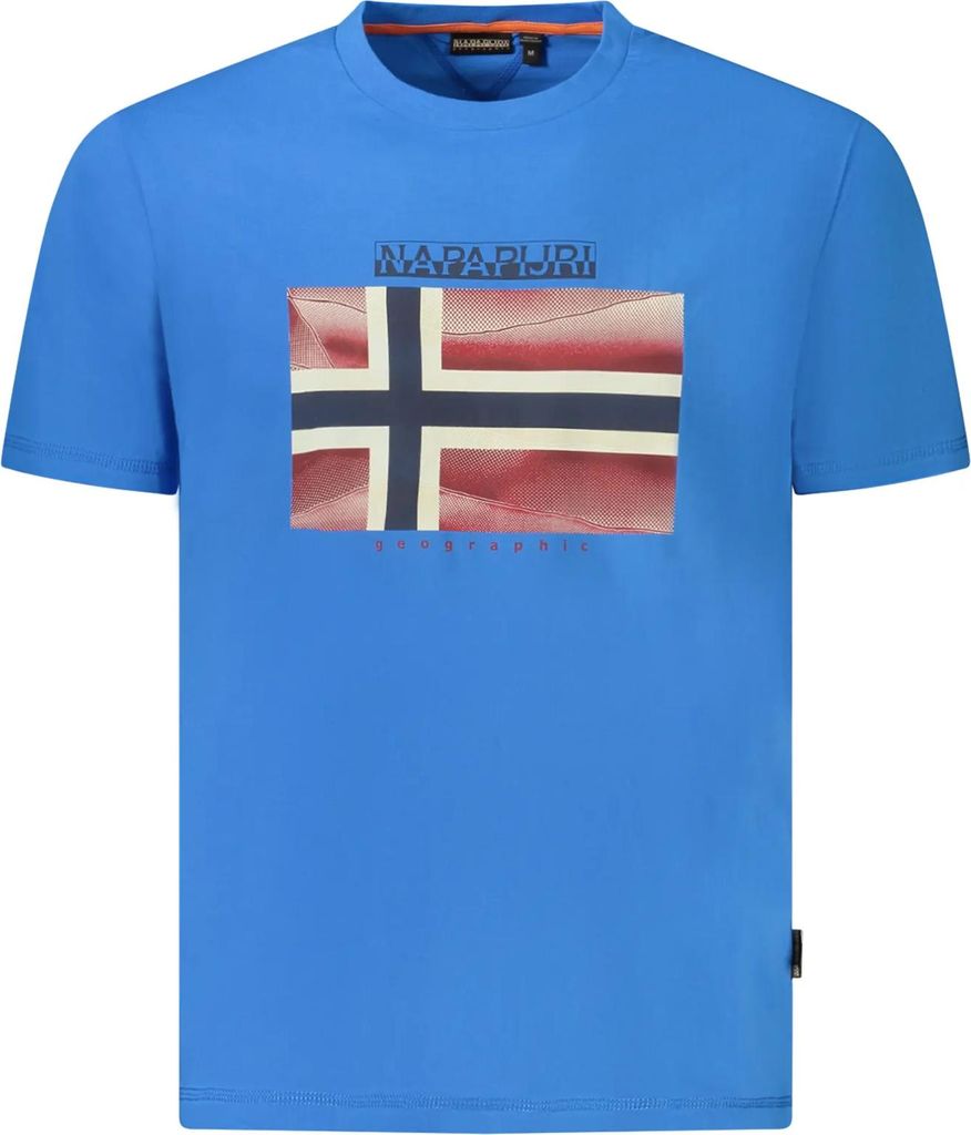 Napapijri Herren KURZARM-T-SHIRT Blau NP0A4IE5SLARISS_BLB2W : Größe - M Größe: M