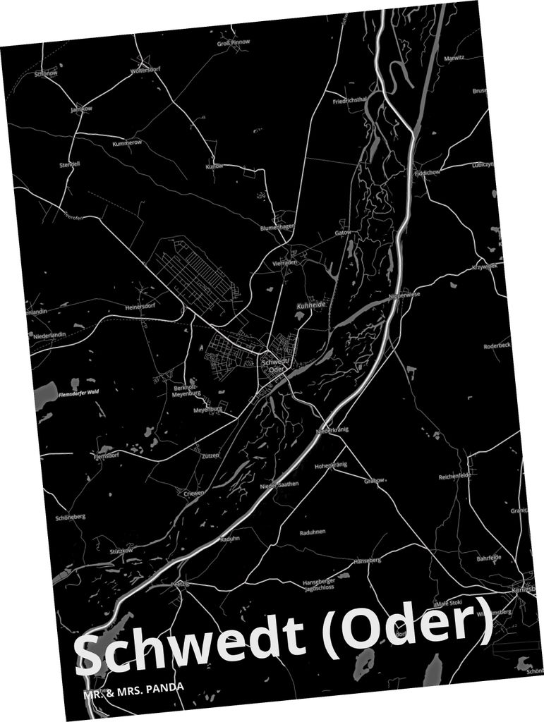 Mr. & Mrs. Panda Postkarte Schwedt (Oder) - Geschenk, Ansichtskarte, Stadt, bildkarte, Fotokarte, Postkarten, Dorf Karte Landkarte Map Stadtplan, G...