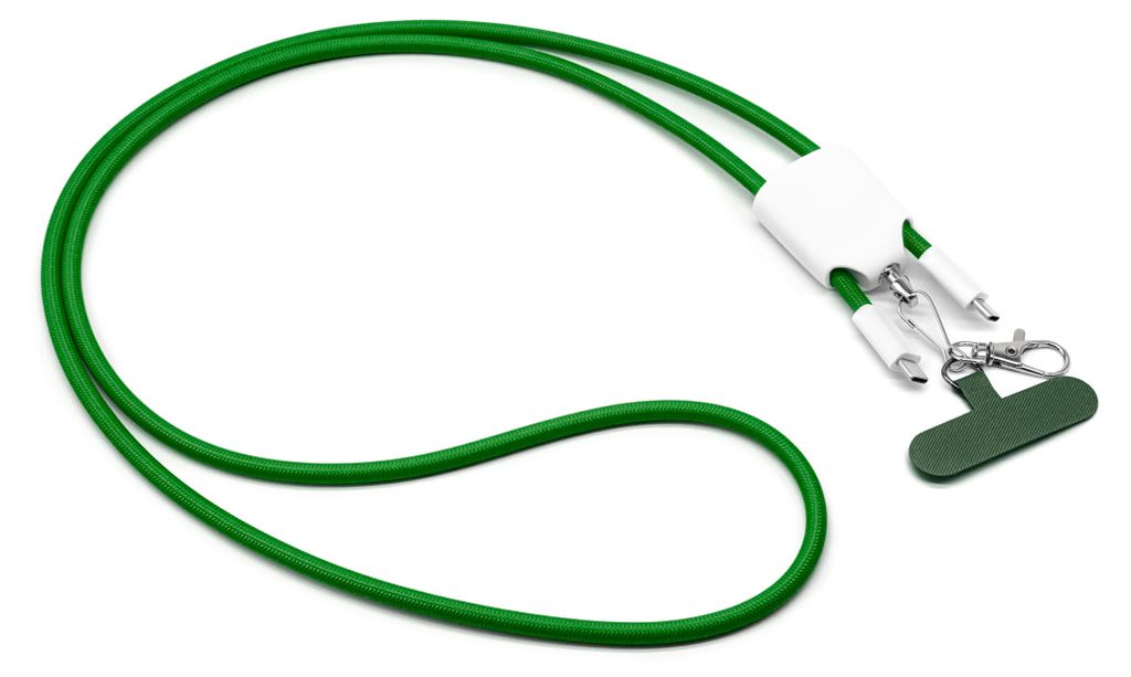 INF 4-in-1 Schnelllade-Lanyard-Datenkabel Grün