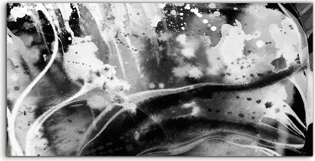Coloray - Glasbild - 120x60 cm - Wandbild - Glasbilder - Kunst Schwarz-Weiß moderne Abstraktion
