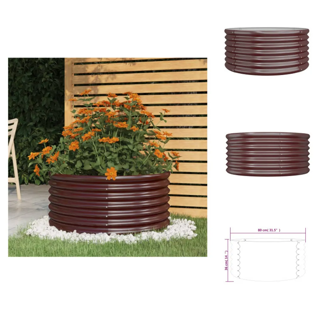 Bac à Plantes Indéformable en Acier 80x80x36 cm - Solution Jardin Durable