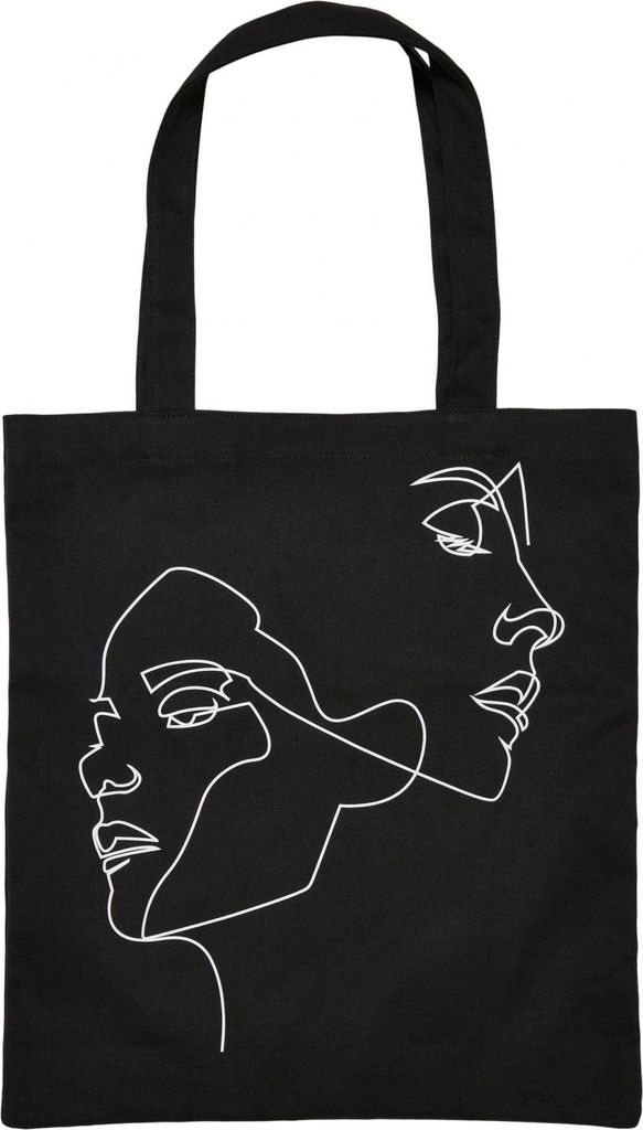 Mister Tee Accessoires MT2250 | One Line Canvas Bag Einkaufstasche - Farbe: Black - Größe: One Size