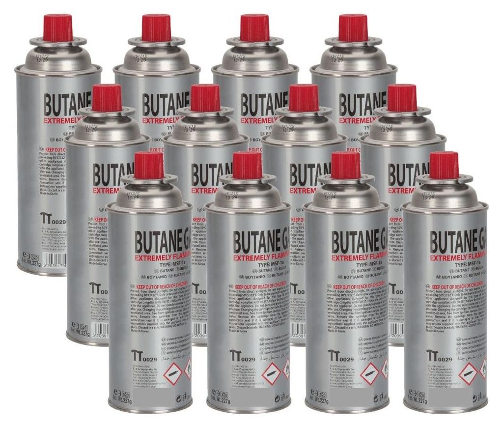 Pack 12 Cartouches à Gaz Butane 227g universelles Sécurité Image du produit 