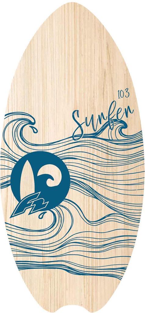 F2   Skimboard Skim Board Wood Surfer  103cm Blau 2024/25 Produktbild 