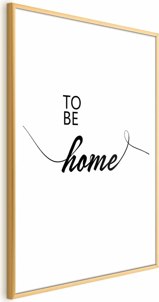Quadro 60x90 To Be Home: Cornice Oro Elegante e Design con Margine