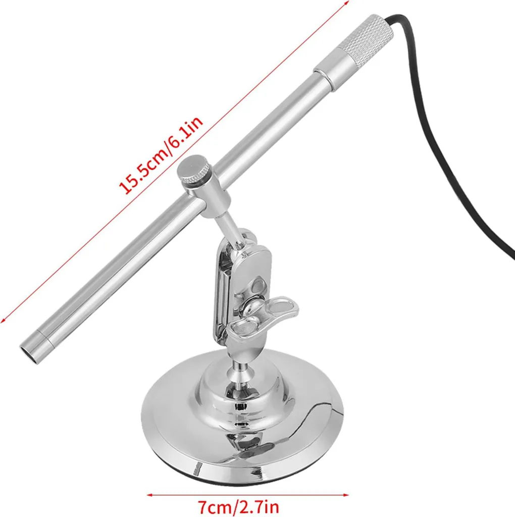 Microscope 200X Full HD 1080P à 8 LED Réglables, USB/Micro USB Noir