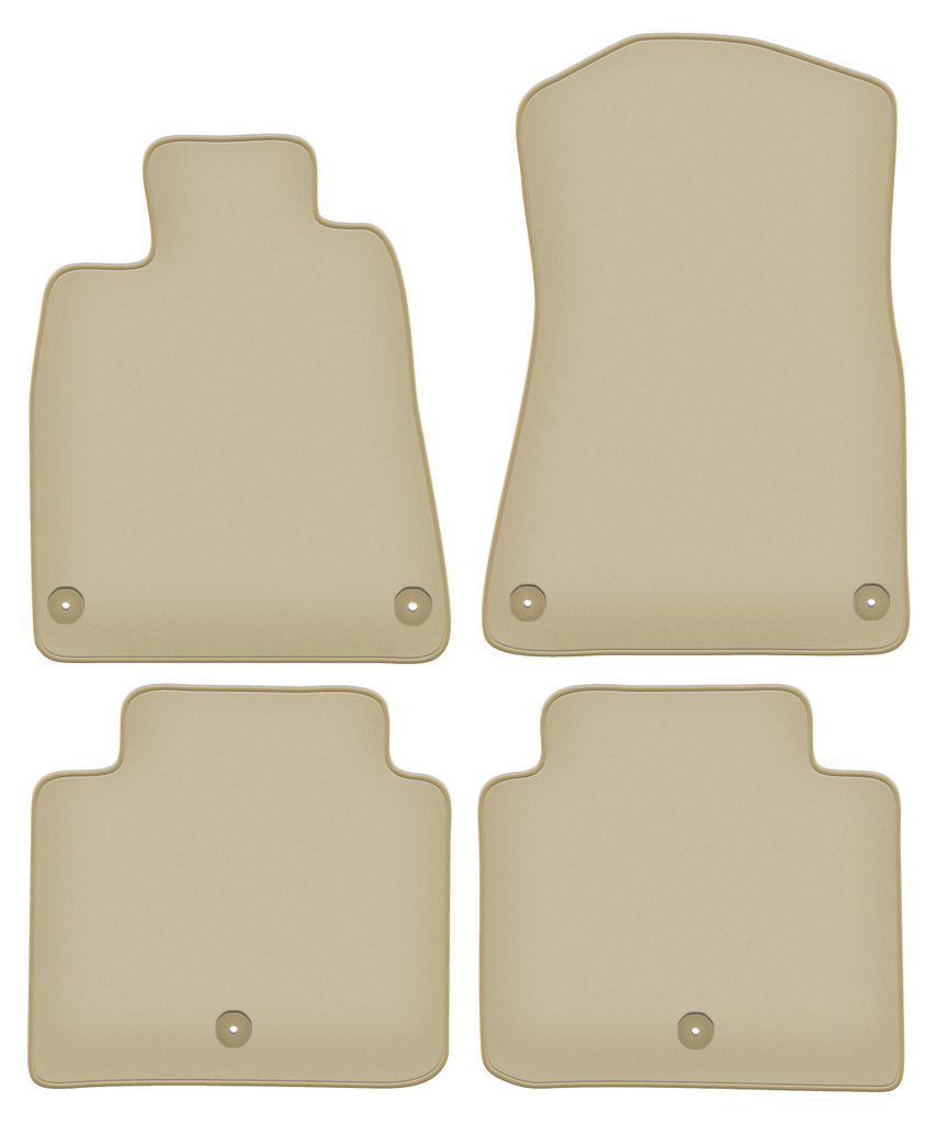 Velours-Fußmatten PREMIUM beige passend für Lexus GS III (2005-2012, Limousine) – mit Befestigungen – passgenau