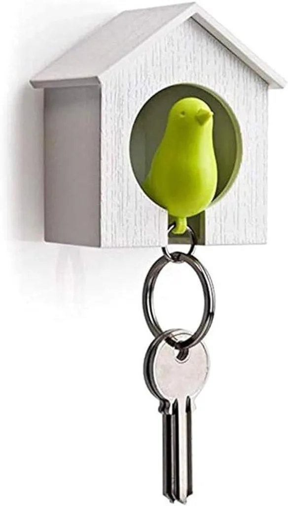Mini nichoir porte-clés anti-perte avec fixation murale sans perçage