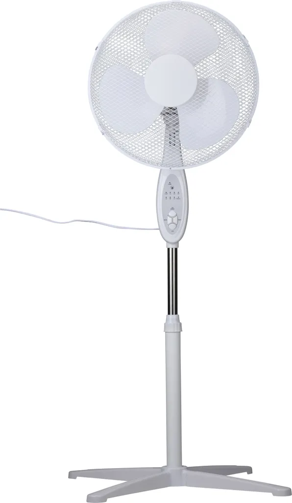 Ventilateur de salon silencieux blanc 40W avec télécommande et pied