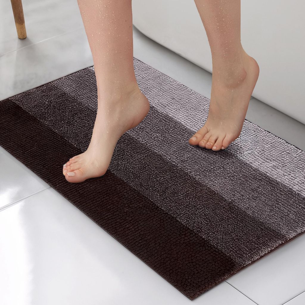 Dariana Badematte New Standard 60x90 cm Schokoladenfarbe - Rutschfester Badvorleger, Saugfähig