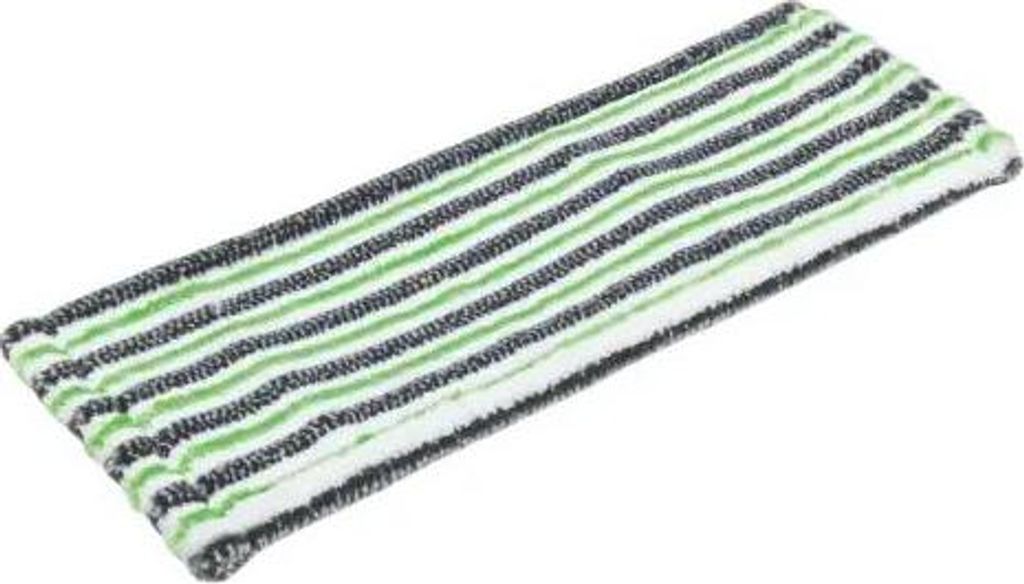 Premium Mikrofaser Bodenmop 40 cm – Streifenmuster in Weiß/Grün/Schwarz für professionelle Reinigung