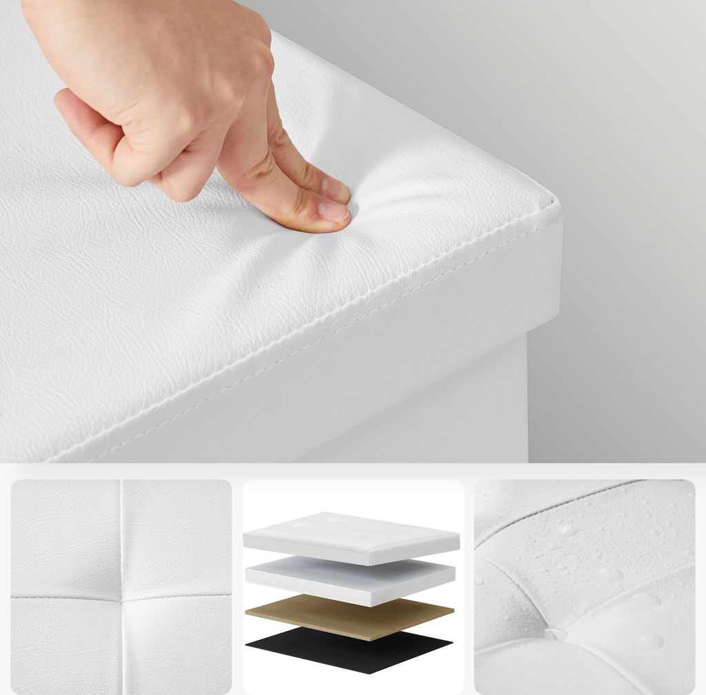 SONGMICS Sitztruhe, 120L,Sitzhocker, faltbar, mit Produktbild 7