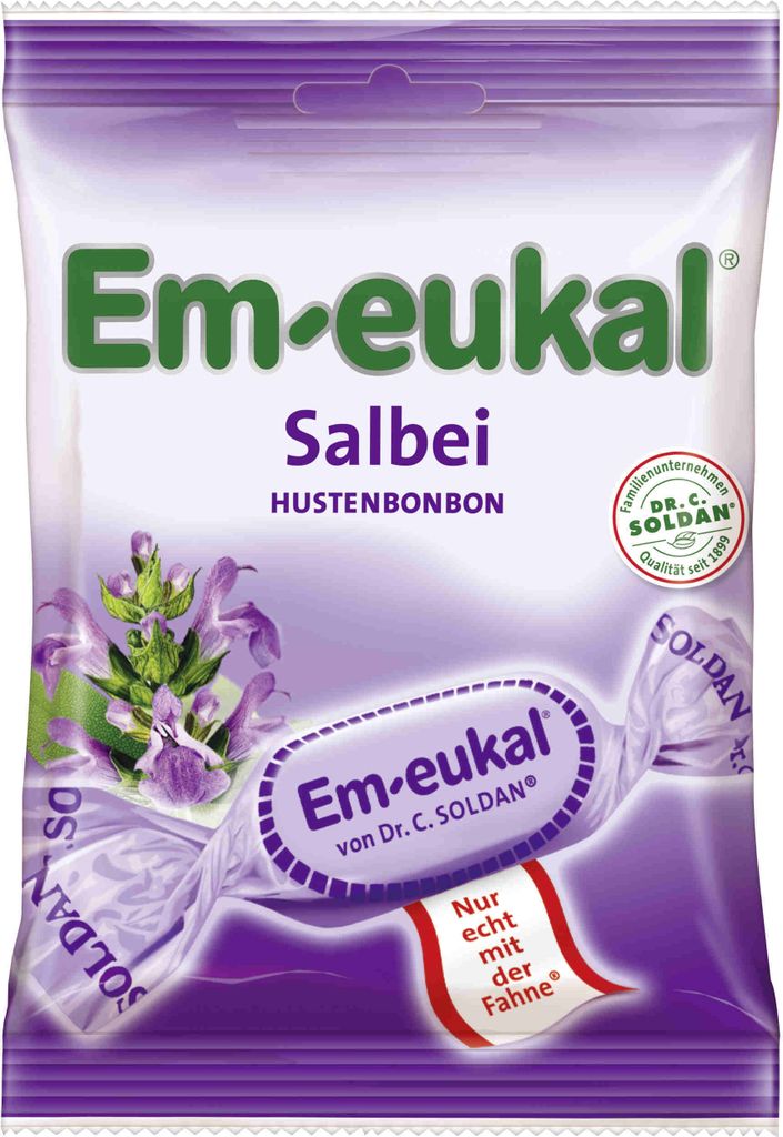 Em eukal Salbei Bonbons einzeln gewickelte Hustenbonbons 75g