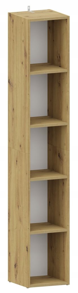 MATKAM Offenes Hochregal BODO DUAL R30O, H175 x B30 x T30 cm, 4 Bretter und 5 Fächer, Bücherregal ideal für Büro und Zuhause (Artisan Eiche)