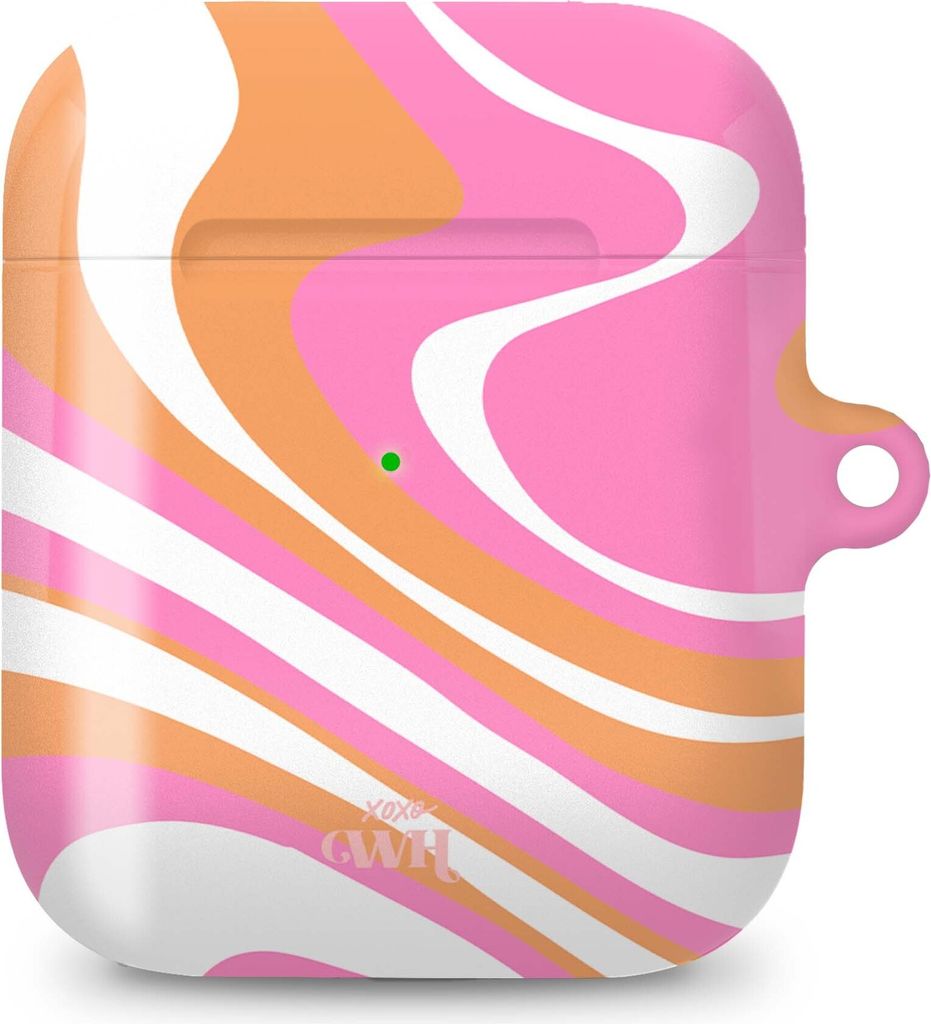 Hülle passend für AirPods 1 / 2 - Chasing Sunsets - Glänzend - Orange Rosa
