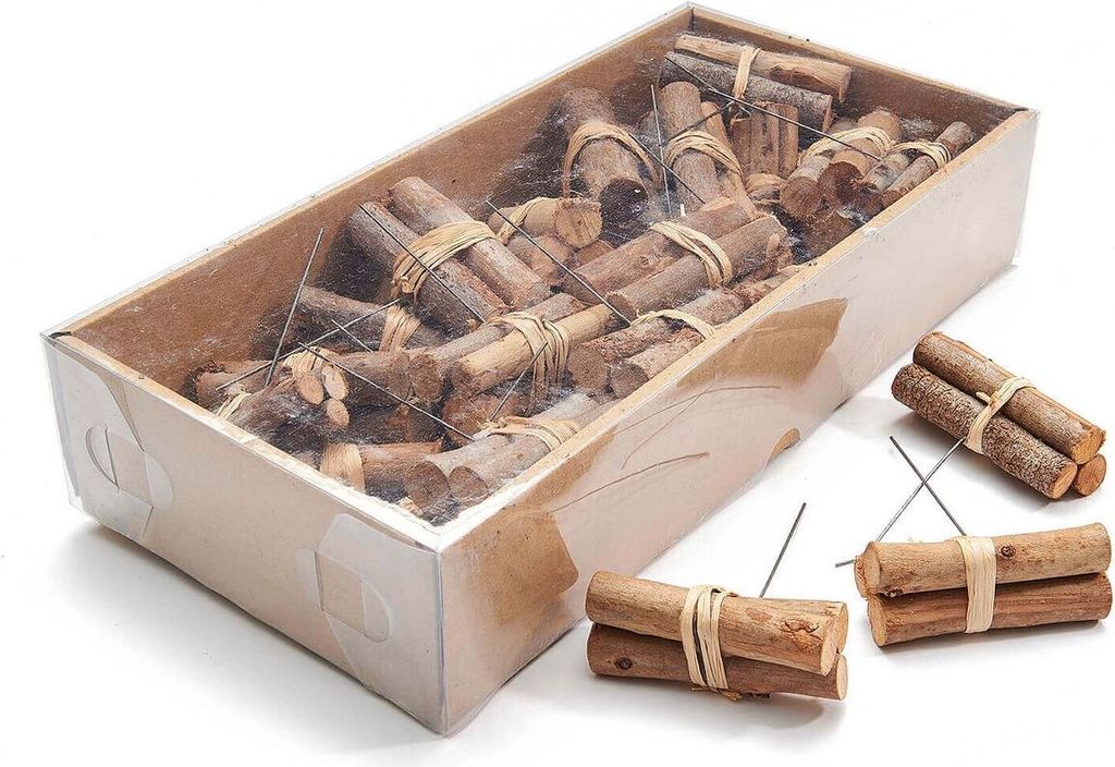 Dekoholz Bündel am Draht, verpackt mit 25 Stück, Länge ca. 10cm