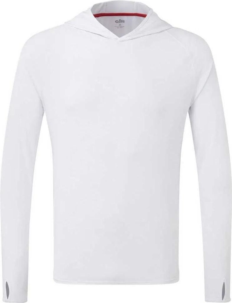 Gill Uv Tec Langarm-surf-t-shirt Mit Kapuze Weiß L Herren Weiß L