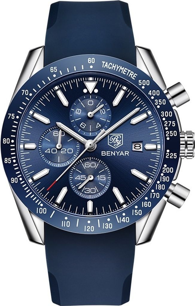 BENYAR OG-14674 Uhr – Elegante Herrenuhr Blau/Silber KP14674
