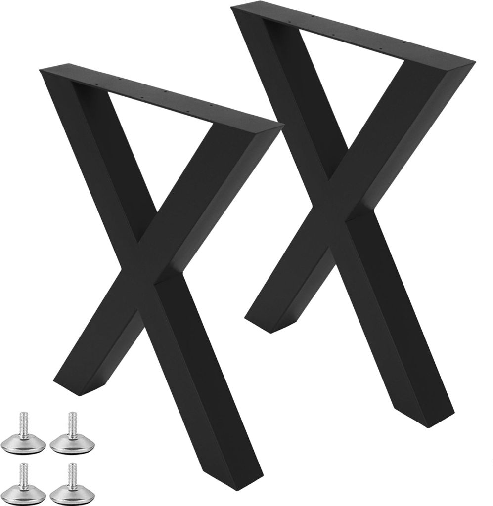 Esstischgestell WELL-X 8x8cm Schwarz pulverbeschichtet
