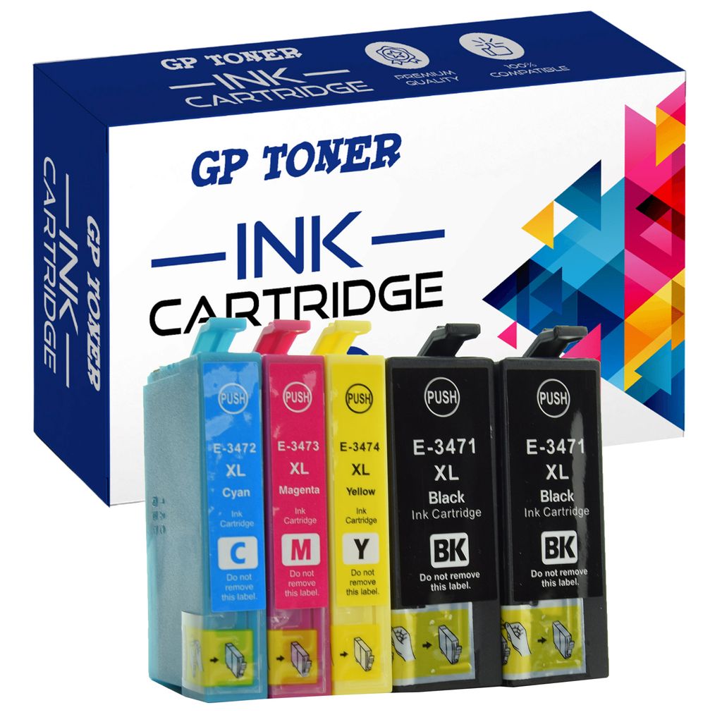 5x Tusze do Epson 34XL WorkForce Pro WF-3725 DWF WF-3720 DW Zdjęcie produktu 