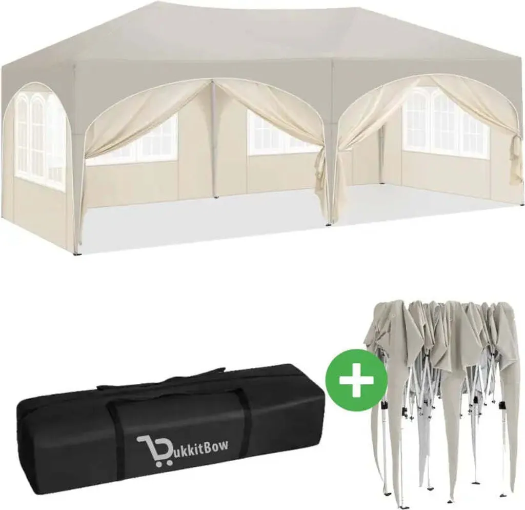 Abri de jardin 3x6m pliable : protégez vos invités du soleil et de la pluie