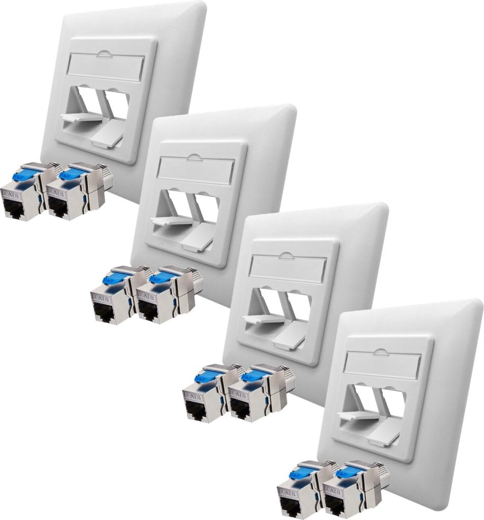 ARLI Set: 4x Cat8.1 Netzwerkdose 2 Port ( 4x Produktbild 