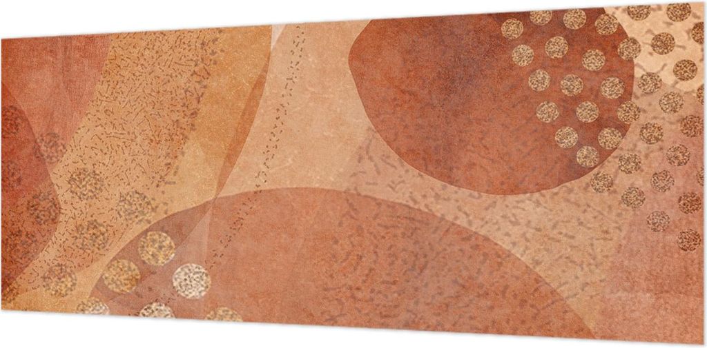 Wandtapete - Dekorative Tapete für Wohnzimmer- Tapetenfolie für Wanddekoration - 208x146 cm - Erdige Kompositionen