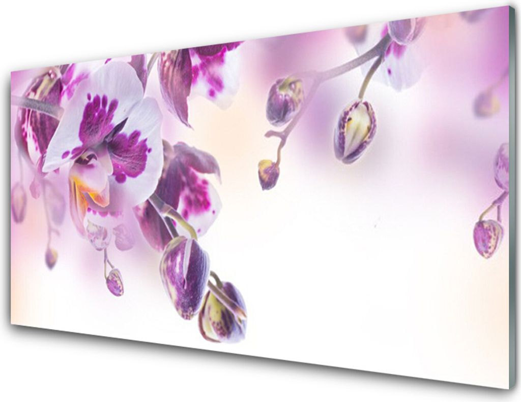 Küchenrückwand aus Glas 100x50cm Spritzschutz Blumen Pflanzen