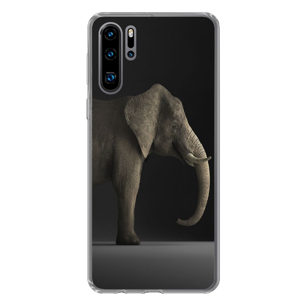 MuchoWow Handyhülle Schutzhülle Hülle für Huawei P30 Pro Elefant - Tiere - Licht Silikon Softcase Handy Hülle - Schutzdeckel