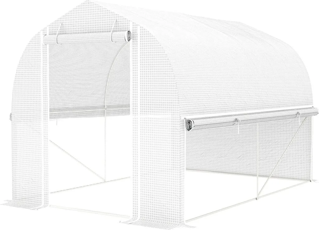 Grande serre de jardin 6m2 pour tomates avec structure en acier galvanisé