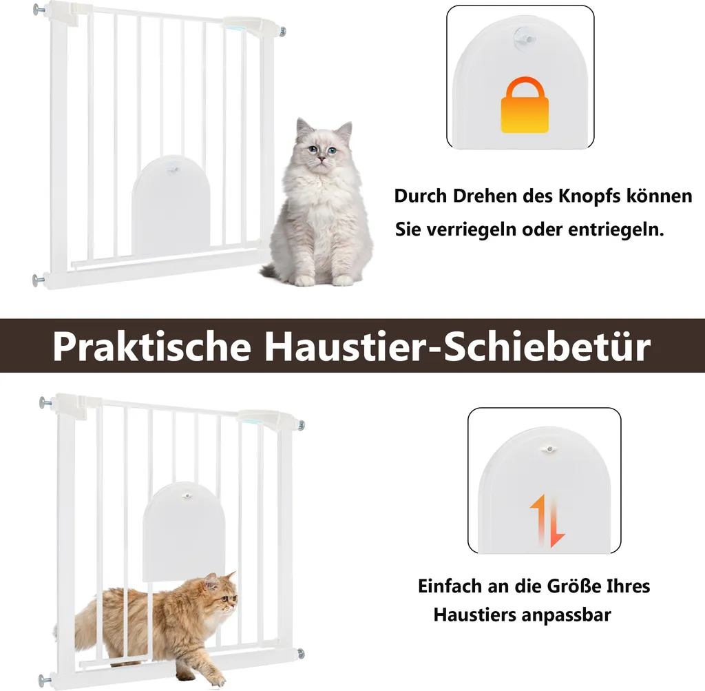 Barrière Sécurité Enfant 75-85 cm sans Trous : Solution Murale Intacte - 5