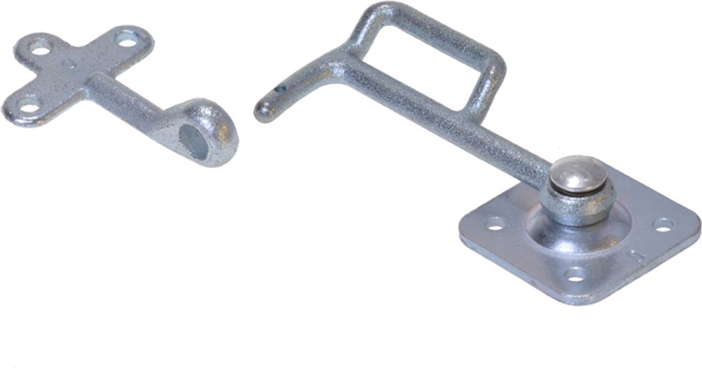 Ladebordwandhaken Metall rechts mit Öse