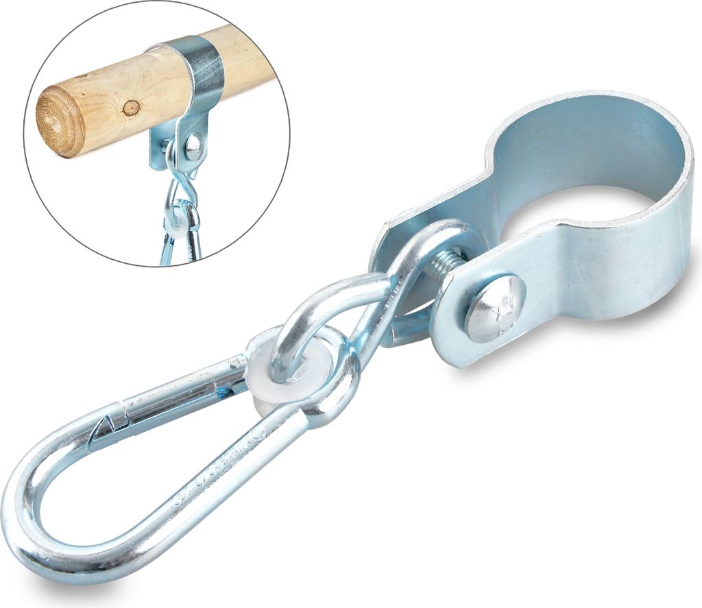 PRIOstahl Schaukelschelle mit Karabiner Ø 100mm x 1 Schelle Verzinkt